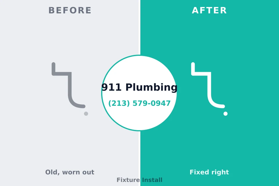 Before and after: plumbing repair Newmanstown, PA